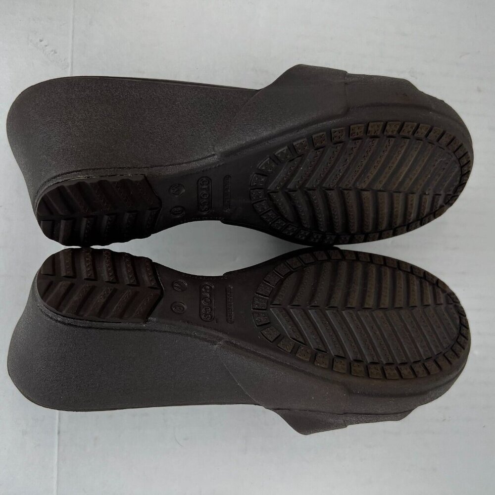 CROCS Brown Sandals with Contoured Footbed - Picture 8 of 9
